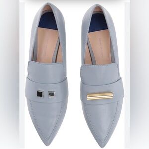 Stuart Weitzman Vega Loafers in Dovetail Reims, Size 6.5